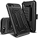 E LV Case for iPhone 8 7 - Belt Clip/Kickstand - Dual Layer Rugged Armor Holster Defender Full Body Protective Case Cover for Apple iPhone 7 / iPhone 8 [Black/Black]