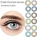 A Pair of Cute Colored Multicolor Eyes Lenses with Case-(US Stock)-Pure_Hazel