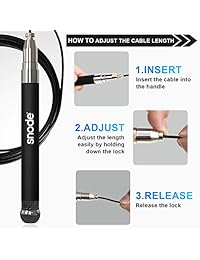 SNODE T18 Self-Locking Crossfit Jump Rope -High Speed Skipping Rope Light Weighted Speed Rope, Ball Bearing&Anti-Skip Silicon Handle Grips with 2 Speed Rope Cables for Fitness Sports Training Workout