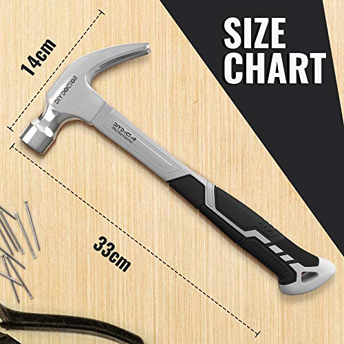 DIY Doctor Hammer - Klauenhammer - Pflasterhammer - TPR-Oberfläche - Ggebogener Komfortgriff - Massiver Stahl… – Bild 6