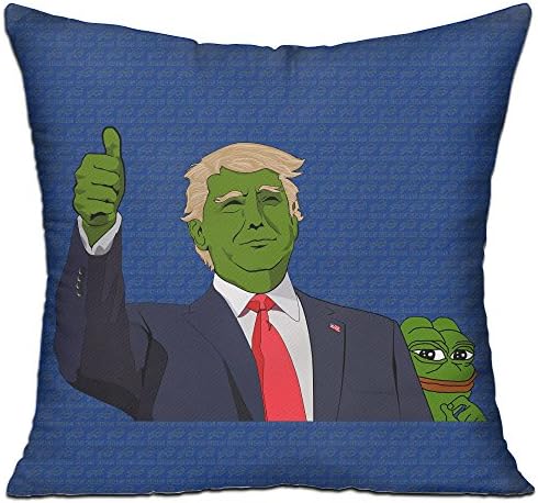 CMCM Pepe The Frog Trump Pillow Case Cushion Cover (18"x 18") Including The Pillow Interior