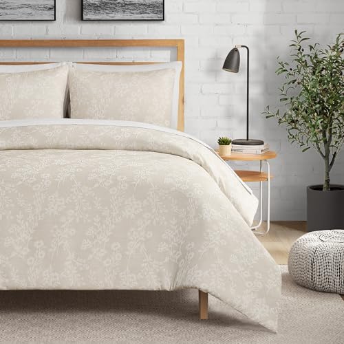 Lucky Brand Ava Floral Jacquard Comforter Set - Beige - Twin/Twin XL Size - Lux…