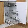 KuKoo-2-x-Kitchen-Pull-Out-Soft-Close-Baskets-600mm-Wide-Cabinet-Slide-Out-Wire-Storage-Drawers KuKoo 2 x Kitchen Pull Out Soft Close Heavy Duty Baskets, 600mm Wide Cabinet, Slide Out Wire Storage Drawers, Pull-Out…