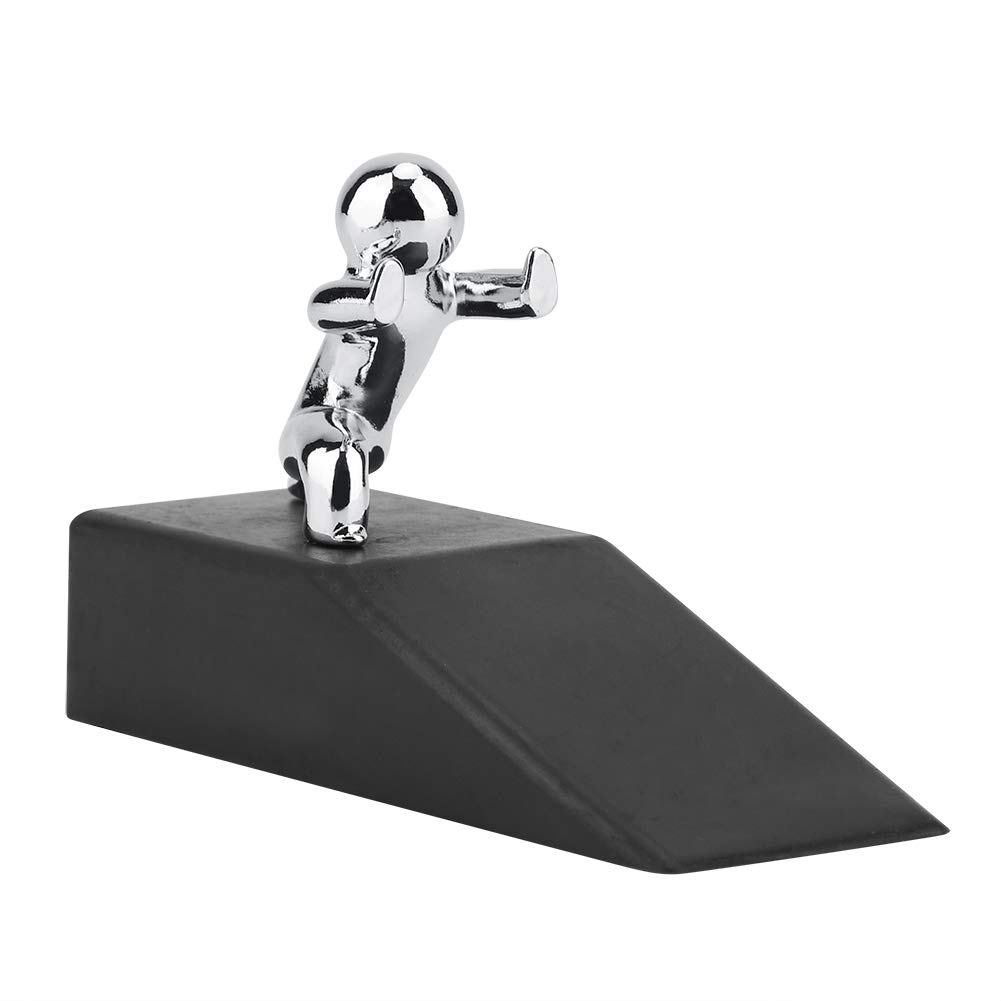 AUNMAS Door Stopper, Non-Slip Rubber Bases, Hands-Free Convenience, Child-Friendly Safety, 10x6cm Zinc Alloy & Rubber Door Stopper for Home, Bedroom, Office, Garage