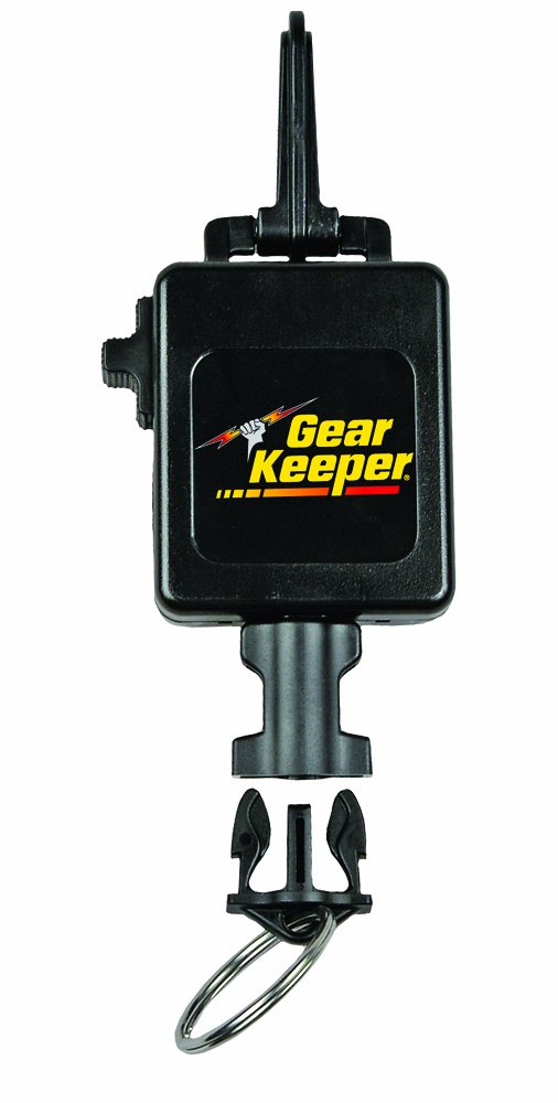 Gear Keeper Locking Large Scuba Dive Light & Camera Retractor - Scuba Gear with Heavy-Duty Snap Clip Mount & QC-II Split Ring Accessory - Scuba Diving Accessories - Made in USA (Basic)