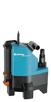 GARDENA Comfort Schmutzwasserpumpe 8500 aquasensor: Tauchpumpe mit 8.300 l/h Fördermenge, 380W Motor mit Thermoschutzschalter