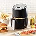 DASH Compact Electric Air Fryer + Oven Cooker with Digital Display, Temperature Control, Non Stick Fry Basket, Recipe Guide + Auto Shut Off Feature, 1.6 L, up to 2 QT, Black