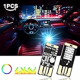 WEXZN Car Atmosphere lights USB,Car 7 Colors Changing USB Charging Led Music Sound Control Decorative Lights Car Interior Atmosphere Lights (1pcs)