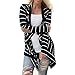 Sunward New Spring Drape Front Kimono Cardigan Coat Jacket Cover up Blouse Tops (L, Black stripe)