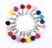 yueton 20pcs Assorted Color Rose Dangle Charms Pendant with Lobster Clasp Jewelry Making Accessory Fit Floating Locket Charms Necklaces