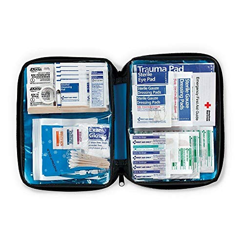 AZAMON 131 Piece First Aid Kit Emergency Medical Bag Home Car Outdoor High-Quality Material Hiking Survival in Blue Color