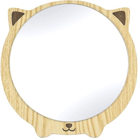 Amazon Home Me 鏡 卓上 木製 化粧鏡 可愛ぃ ねこ 丸型ミラー Amazon Home Me 鏡 卓上 木製 化粧鏡 可愛ぃ ねこ 丸型ミラー