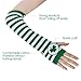 BESTOMZ St. Patrick's Day Gloves Shamrock Fingerless Arm Warmers Unisex - 2 Pair