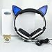 Cat Ear Headphones with Glowing Lights (Black)