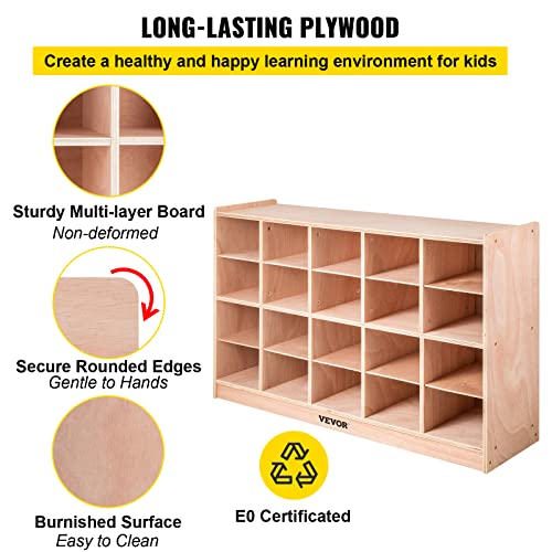 Happybuy 20Section Cubbies for Classrooms, Cubby Storage