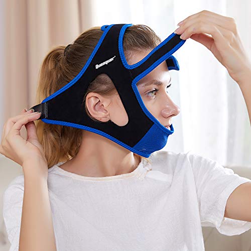 Anti Snoring Chin Strap - Snore Stopper & Snoring Solution Reduction Sleep Aids- Breathable, Flexible & Easily Adjustable with Non-Slip Strap for Men and Women