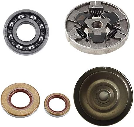 POMEQ Clutch Assembly for STIHL 064 066 MS640 MS660 Chainsaw with Crankshaft Bearing Oil Seal