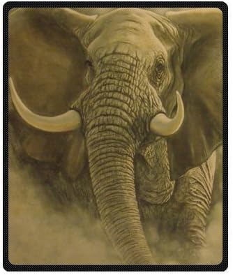 Fashion Elephant Custom Blanket 50" x 60" (Medium)