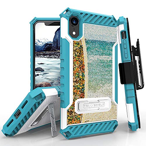iPhone XR Case, TRISHIELD Rugged Cover with + [Belt Clip Holster] + [Built in Kickstand] iPhone XR 6.1 -Collage Surf Board - Thumbnail 7