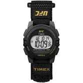Timex UFC Unisex Rivalry 33mm Watch - Black Velcro Digital Dial Black Case
