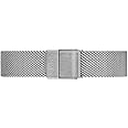 Daniel Wellington Petite Silver Watch Strap - 12mm Mesh Metal Watch Band for Women, 316L Stainless Steel, Soft & Lightweight, Sliding Clasp