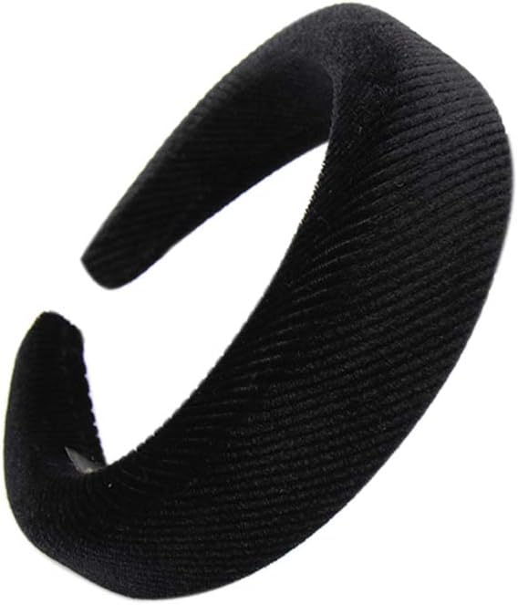 Padded Headbands Fashion Women Stripe Velvet 90s Hair Accessories Head Band Fashion Headwear Wide Plastic Hairbands For Woman