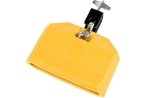 TUOREN 5“ Jam Block Musical Percussion Instrument Plastic Latin Drum Instrument (Yellow)