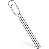 Danish Dough Whisk, Stainless Steel Heavy-Duty Sourdough Mixer Tool for Sourdough Starter, Bread Whisk for Pizza, Pastry, Cake Batter, Biscuits,Dishwasher Safe