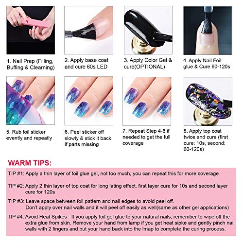 SXC G-16 Nail Art Foil Glue Gel for Foil Stickers Nail Transfer Tips Manicure Art 15ML 2 Bottles UV LED Lamp Required Soak Off - Thumbnail 4