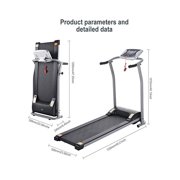 OppsDecor Folding Electric Treadmill for Home Running Machine Fitness Exercise Machine Power Motorized - Image 6