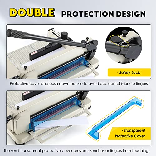 CGOLDENWALL Paper Cutter, Industrial Guillotine, 0.03 mm Precision Cutting Precision, 400 Sheets - 4 cm Maximum Cutting Thickness, Suitable for Office, Production, Leather Fabrics