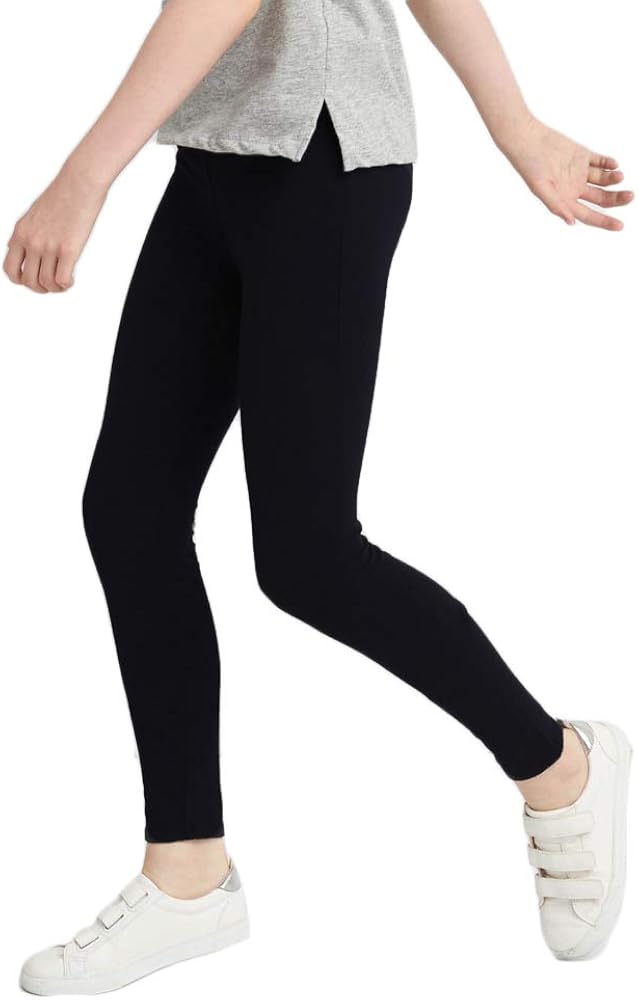 Felix & Flora Toddler Girls Black White Leggings Pack Baby Girls Cotton School Leggings: Clothing