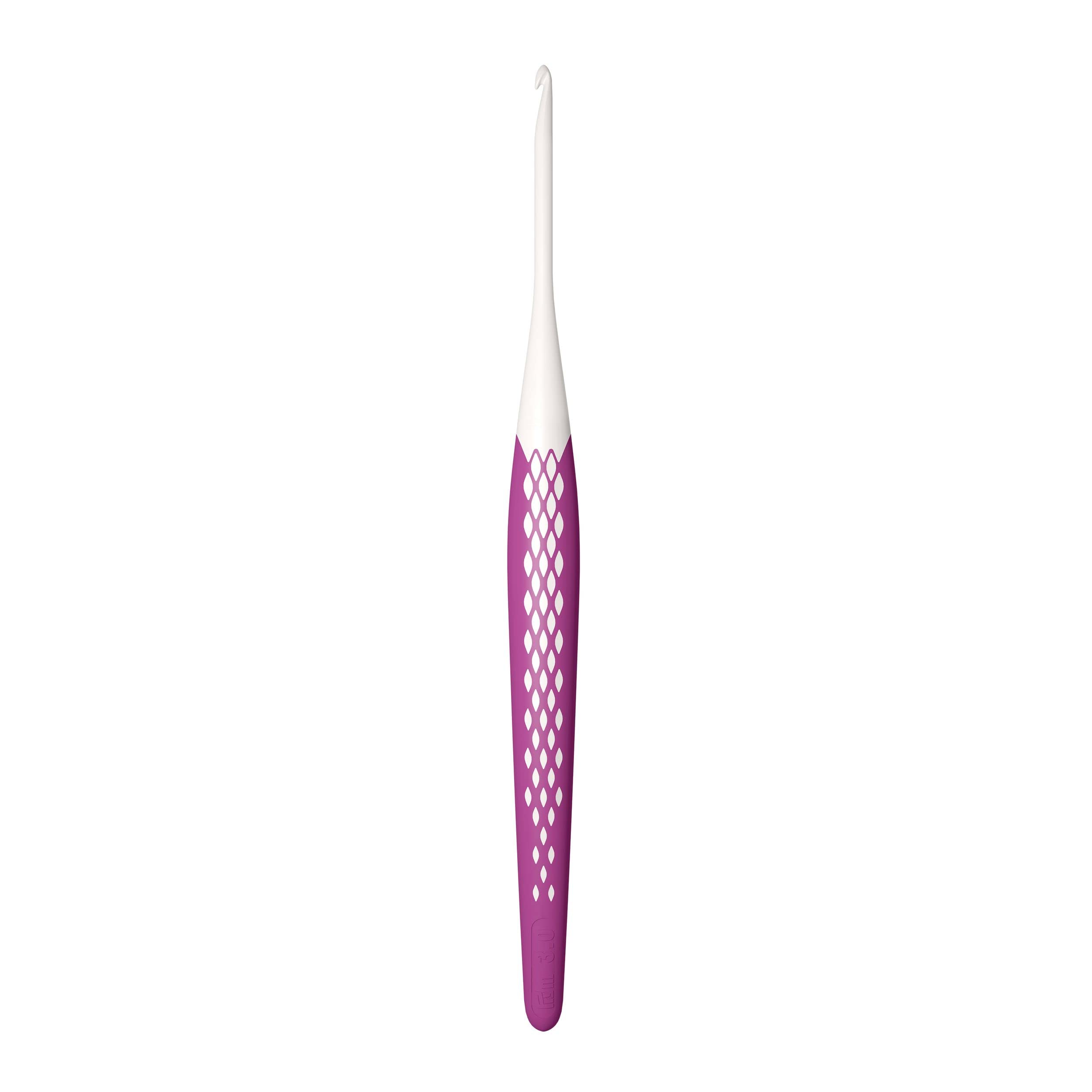 Prym 218483 Ergonomics Crochet Hooks 16 cm 3.00 mm Fuchsia Wool Crochet Hook Plastic 3.0 mm PRYM_218483-1