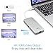 LETSCOM USB C Hub, 8-in-1 USB C Adapter with Ethernet Adapter, 4K HDMI Output, Type C Charging Port, 2 USB 3.0 Ports, Compatible for USB C Device(Silver)