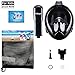 TriMagic Full Face Snorkel Mask for Kids 180° Panoramic Larger Viewing Area Diving Mask for Easier Breathe - GoPro Compatible with Anti-Fog and Anti-Leak(2017 Advanced Version)