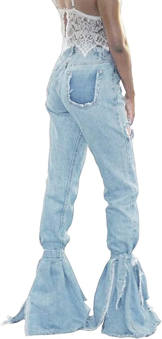 silver bell bottom jeans