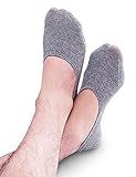 Vero Monte 4 Pairs Mens No Show Boat Shoe Liners *Heel Silicon Non-Slip Grips*