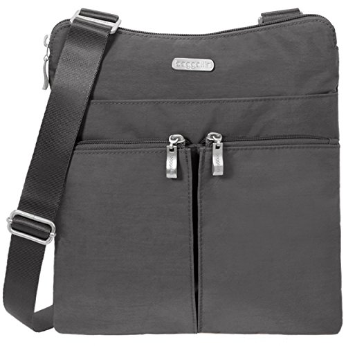 Baggallini Horizon Lightweight Crossbody Bag â€“Multi-Pocketed, Water Resistant Travel Purse with Removable Wristlet