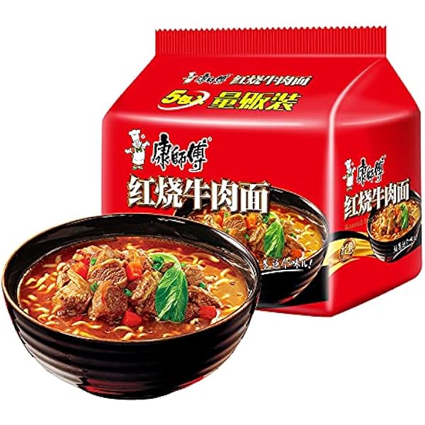 Amazon.com : 方便面葱油拌面114g*5袋上海经典口味泡面袋装速食