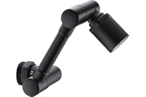 BAGNOLUX Brass 1080° Swivel Faucet Extender for Bathroom Sink, 2 Modes Rotating Faucet Extension Spout, Universal Splash Tap Aerator Attachment Adapter for kitchen Sink, Robotic Arm Water Nozzle