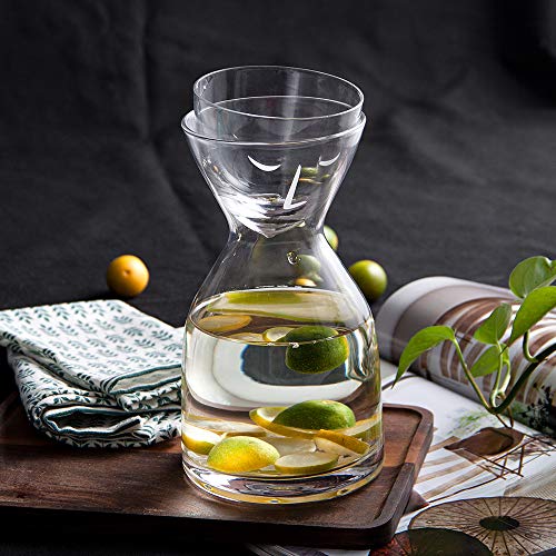 Glass Pitcher Glass Bottle with Glass Cup Lid Water Container Carafes Teapot Kettle for Daily Life ( Glass Pitcher Glass Bottle with Glass Cup Lid Water Container Carafes Teapot Kettle for Daily Life (