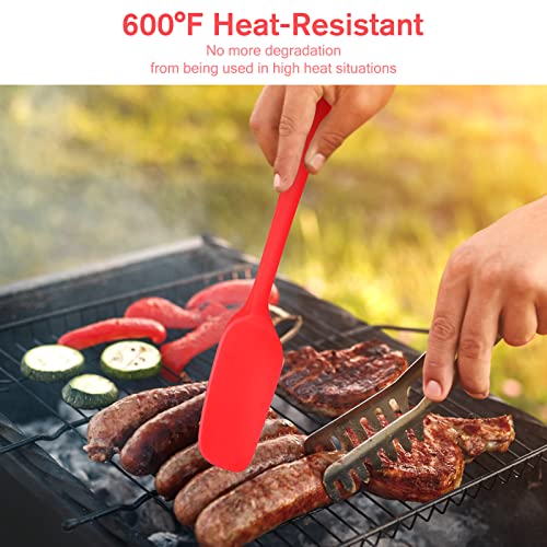 Silicone Spatulas Set, Kitchen Rubber Spatulas for Baking, Cooking,Heat