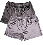 Noble Mount Mens Premium Satin Boxers - 2Pack