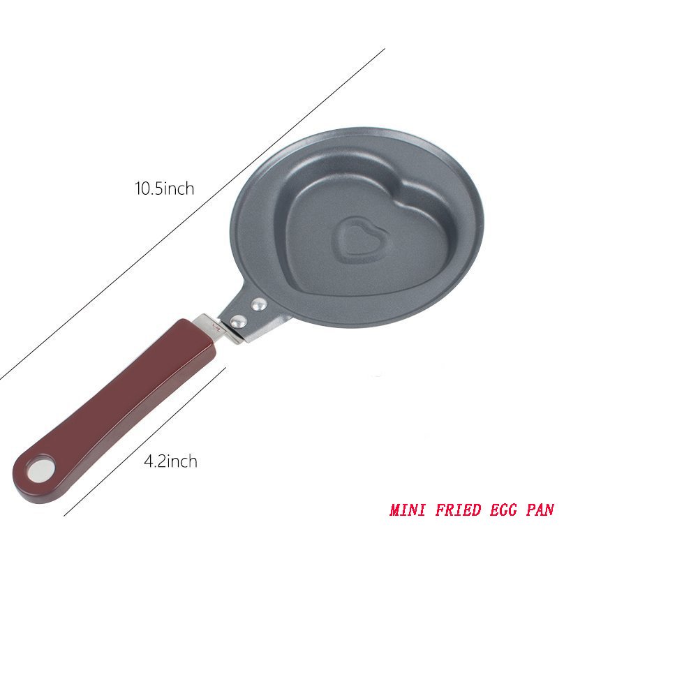 Zinnor Mini Fried Egg Pan Frying Cook Egg Pancake Stainless Steel Heart Mould Kitchen Tool