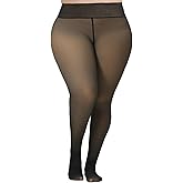 ARMOROSE Fleece Lined Tights Women, Winter Warm Pantyhose leggings Women,Fake Translucent Thermal Skin Colored