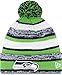 New Era On Field Sport Knit Seattle Seahawks Game Hat Navy/Green/White Size One Size