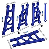 HobbyPark Front & Rear Aluminum Suspension Arms w/Tie Bar Replacement of 3655X 3631 for Traxxas Stampede VXL 2WD 1/10 Upgrade Parts (Navy Blue)