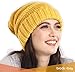 Brook + Bay Slouchy Beanie - Women's Winter Hats, Beanie Slouch Hats for Cold Weather, Oversized Beanie Knitted Hats for Women & Men Mustard