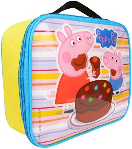 New Kids Boys Girls Character Insulated Lunch Bag with Carry Handle (Peppa Pig)