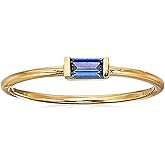 Amazon Essentials 18K Yellow Gold Plated Sterling Silver Cubic Zirconia Fashion Stackable Ring